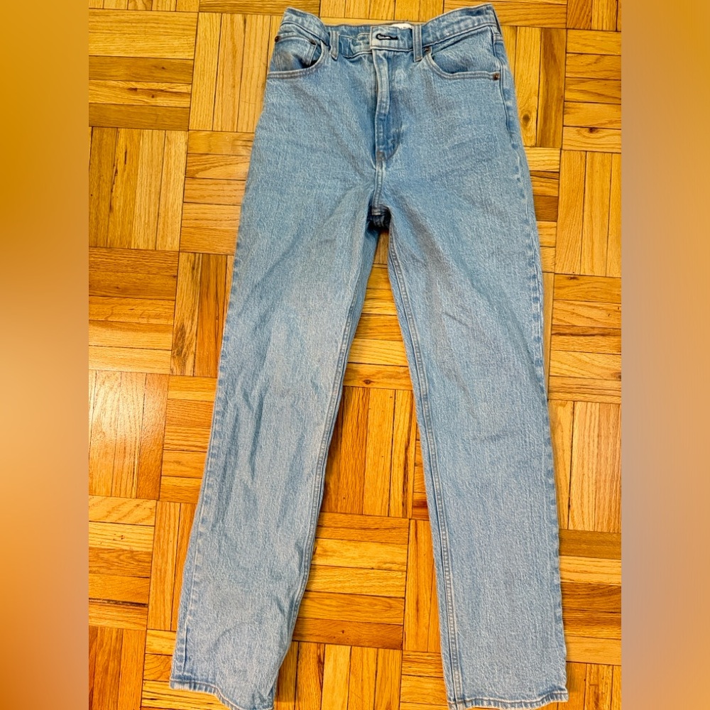 Abercrombie , light wash jeans , barely worn